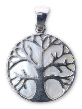 Ciondolo Argento e Madreperla - Albero della Vita - 1