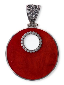 Ciondolo Etnico in Argento e Madrepora - 1