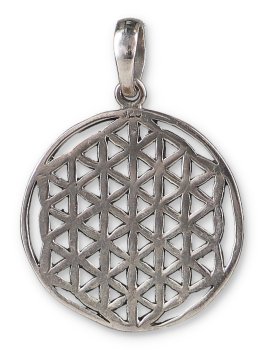 Ciondolo in Argento Fiore della Vita - 1