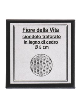 Ciondolo in Legno di Cedro - Fiore della Vita - 2