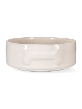 Ciotola in Ceramica per Cani Osso - Crema - 1