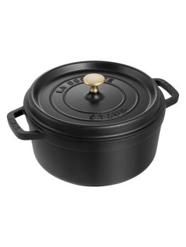 Cocotte Rotonda in Ghisa con Coperchio - 24 cm - 1