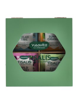 Cofanetto in Legno "All Day Wellbeing" - 4 Scomparti 20 Tisane Bio - 2