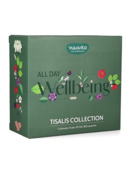 Cofanetto in Legno "All Day Wellbeing" - 4 Scomparti 20 Tisane Bio - 1