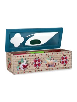 Cofanetto in Legno con 3 Scomparti e Tisane alla Frutta Biologiche - Ottanio - 3