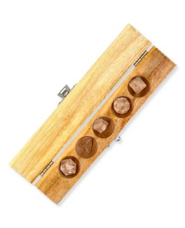 Cofanetto in legno con 5 Geometrie Sacre di Platone - 4