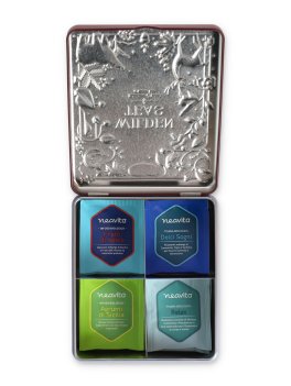 Cofanetto Latta "Wilden Teas" con 4 Scomparti Bordeaux - 3