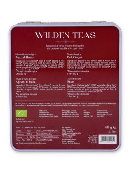 Cofanetto Latta "Wilden Teas" con 4 Scomparti Bordeaux - 4