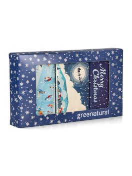 Cofanetto Natale Greenatural con 3 Saponette Profumate - Paesaggio - 1