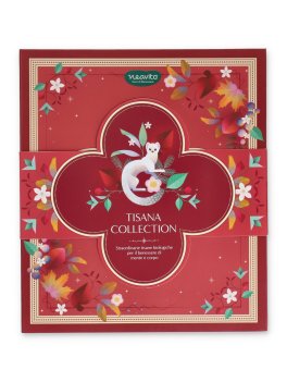 Cofanetto Quadrato "Tisana Collection" con 18 Tisane Biologiche - Rosso - 2