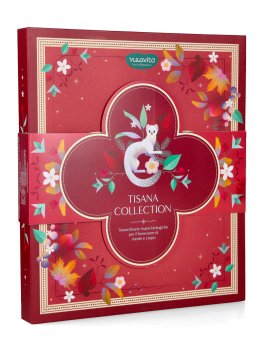 Cofanetto Quadrato "Tisana Collection" con 18 Tisane Biologiche - Rosso - 1