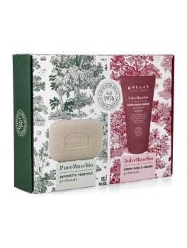 Cofanetto Regalo con Saponetta Vegetale e Crema Mani e Unghie "I Muschi di Helan" - 2
