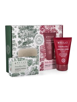 Cofanetto Regalo con Saponetta Vegetale e Crema Mani e Unghie "I Muschi di Helan" - 1