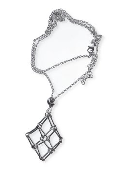 Colla in Acciaio Porta Pietra per Cristalli e Pietre Energetiche - 1