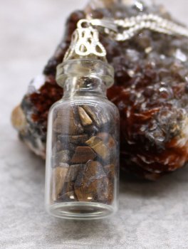 Collana con Boccetta di Pietre - 4