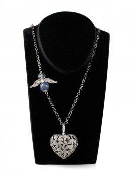 Collana con Bola Chiama Angeli e Ciondolo Pietra Preziosa - 1