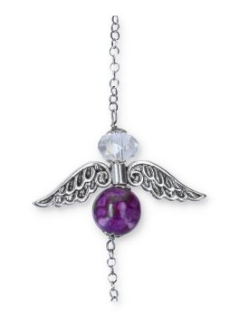 Collana con Bola Chiama Angeli e Ciondolo Pietra Preziosa - 3