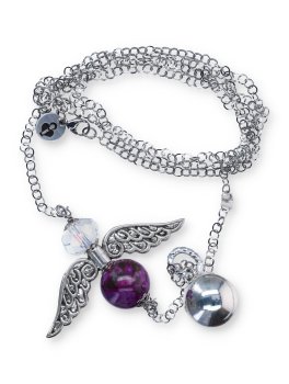 Collana con Bola Chiama Angeli e Ciondolo Pietra Preziosa - 2