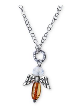 Collana con Ciondolo Arcangelo Pietra e Ali - 1