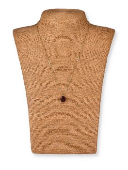 Collana in Argento 925 con Pietra Quadrata - Granato - 4