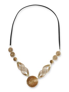 Collana in Oro Vegetale Capim Dourado con Mandala - 2