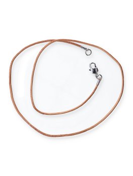 Collana in Pelle con Chiusura a Moschettone - 1