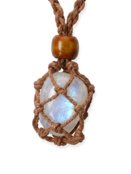 Collana Portagioie Macramè Marrone - 3