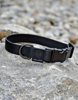 Collare per Cani Regolabile in Biothane STAY Nero 25mm - 3