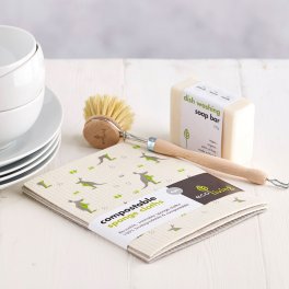 Spugna Compostabile e Biodegradabile in Cotone e Cellulosa - 4