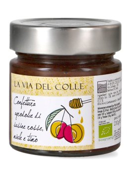 Confettura Agrodolce di Susine Rosse, Miele e Timo Biologica - 1