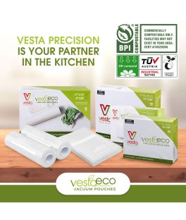 Confezione VestaEco - 50 Sacchetti Biodegradabili per il Sottovuoto - 8