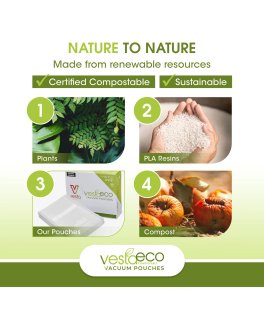 Confezione VestaEco - 50 Sacchetti Biodegradabili per il Sottovuoto - 6