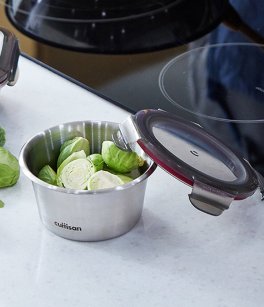 Contenitore Tondo in Acciaio Inox - Flora - 5