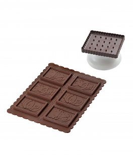 Stampo in Silicone per Biscotti al Cioccolato - Cookie Choc Kit "Snowman Slim" - 3