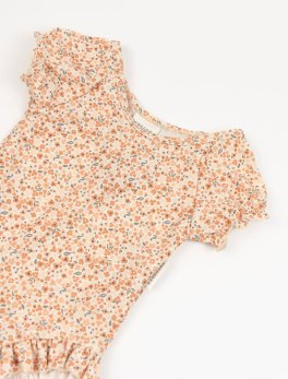 Costume Intero Bimba con Maniche Corte UV50+ - Rosy Garden - 2