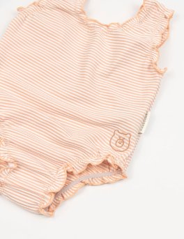 Costume Intero Bimba Protezione UV50+ - Pink Stripes Bear - 3
