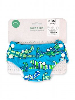 Costume per Bambini Swim Nappy Popolini - Croco Blu - 3
