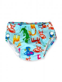 Costume per Bambini Swim Nappy Popolini - Zoo - 1