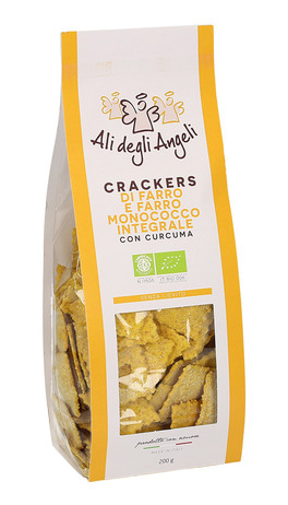 Crackers di Farro e Farro Monococco Integrale con Curcuma