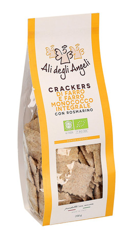 Crackers di Farro e Farro Monococco Integrale con Rosmarino