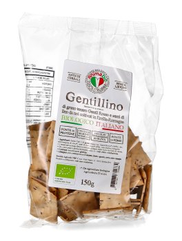 Crackers Gentillino di Farina di Grano Tenero Gentil Rosso e Semi di Lino - 1