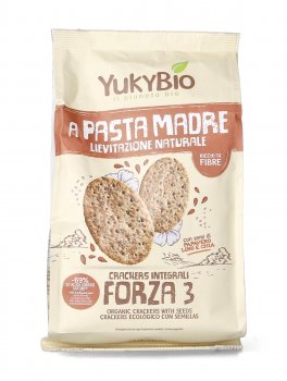 Crackers Ovali Integrali "Forza 3"  YukyBio a Lievitazione Naturale - 1