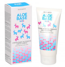 Crema Baby Nutriente Viso e Corpo - Latte d'Asina e Aloe Vera - Aloe Base Kids