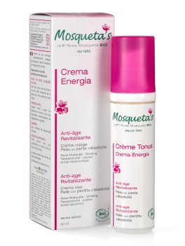 Crema Viso Anti-Age "Energia"  con Rosa Mosqueta, Ginseng e Acido Ialuronico - 1