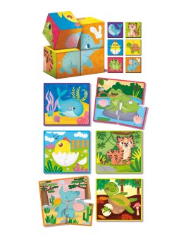 Baby Montessori Cubes & Puzzle 2 in 1 - 4