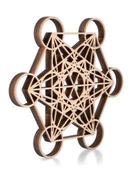 Cubo di Metatron in Legno di Betulla Traforato - 2