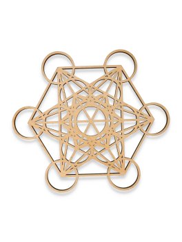 Cubo di Metatron in Legno di Betulla Traforato - 1