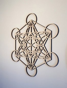 Cubo di Metatron in Legno di Betulla Traforato - 4
