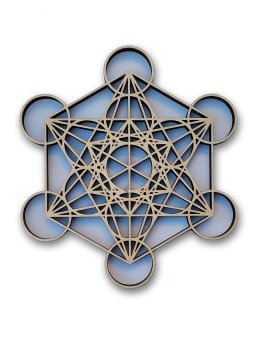Cubo di Metatron in Legno di Betulla Traforato - 3