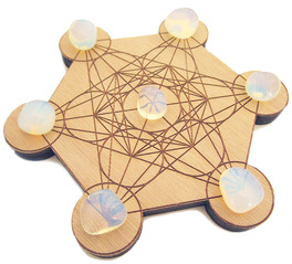 Cubo di Metatron Inciso in Legno Okumè - 3